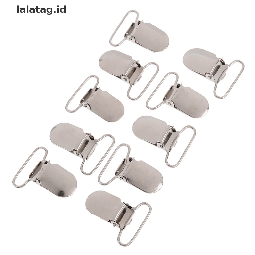 [lalatag] 10pcs t type Dot suspender holder Gesper dummy soother Klip 25mm [ID]