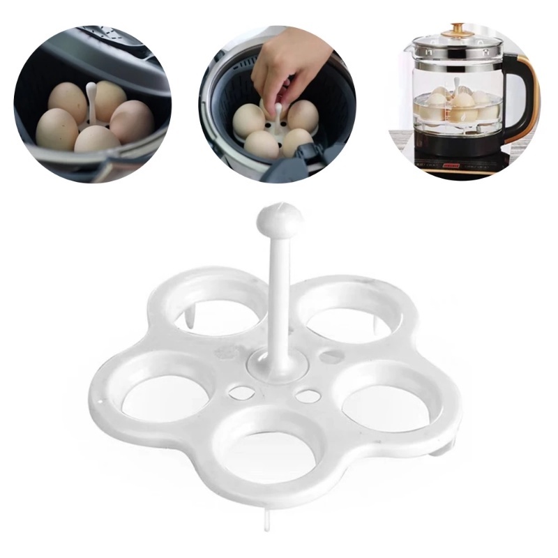 [Harga Grosir] Vertical Egg Tray Peralatan Masak Dapur Panci Kesehatan Rumah Tangga Egg Cooker Plastik Bulat Kukus Berdiri Kreatif Pengukus Makanan Rak Telur Kukus Multifungsi