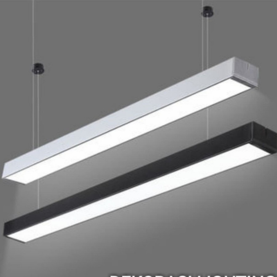 2EAZ    Kap Linear Lampu Gantung Kantor Tl T8 Led Balok 120Cm 2X18W 120 Cm