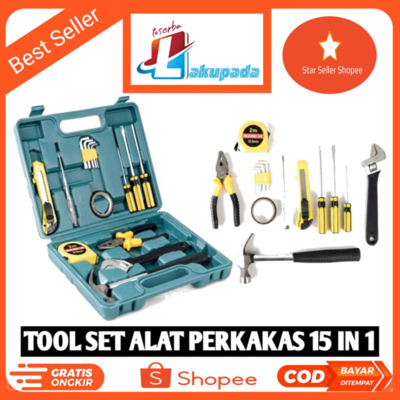 Jual Alat Set Perkakas Komplit Palu Tang Obeng Kunci Pas Tool Kit In