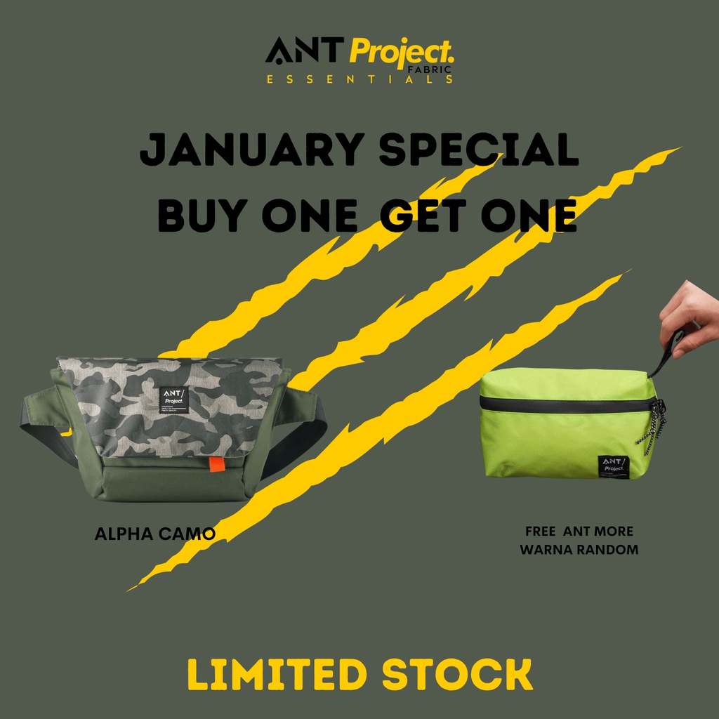 ANT PROJECT - Shoulder Bag Pria ALPHA - Waist Bag Pria