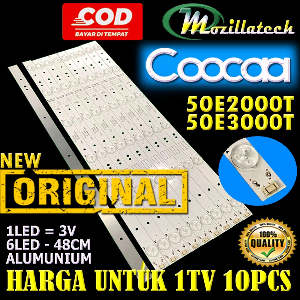 BACKLIGHT COOCAA 50E2000 50E3000 LAMPU BL LED BACKLIGHT TV COOCAA COOCA 50 INCH