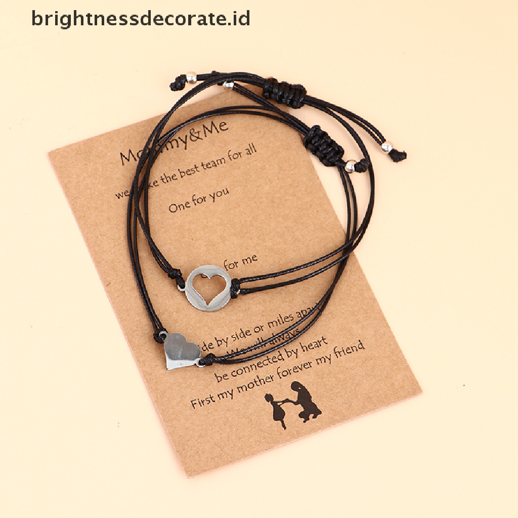 [Birth] Gelang Tangan Ibu Anak Set 2pcs Mommy and Me Matching Anti Karat Love [ID]