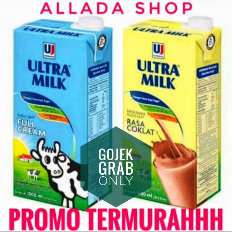 

susu ultra 1 L putih coklat satuan