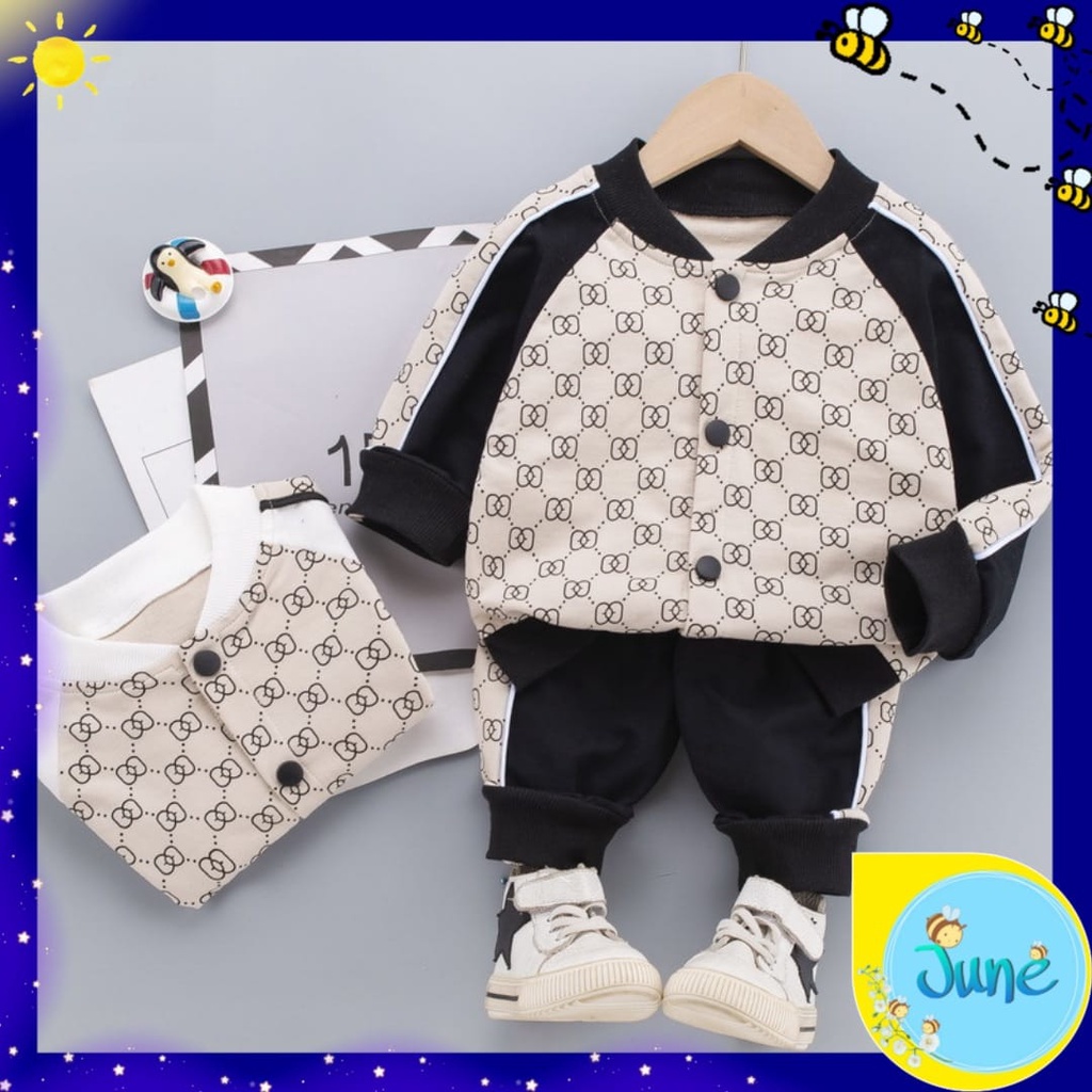 JUNE_COLLECTIONS SETELAN HOODIE SET ANAK LAKI-LAKI SETELAN LENGAN PANJANG ANAK COWOK OOTD #707