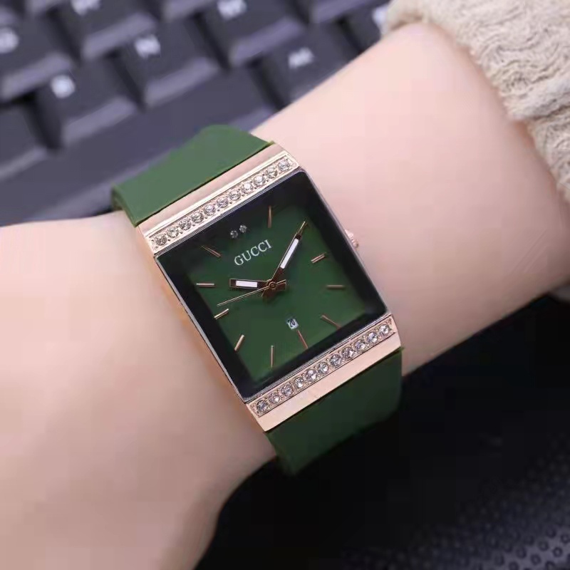 COD✅ Jam Tangan Fashion Wanita Analog Quartz Strap Rubber Tanggal Aktif Kualitas tinggi   S1264