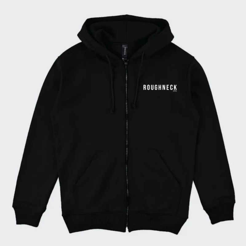ZIPPER HOODIE ROUGHNECK 1991 CLASIK BLACK