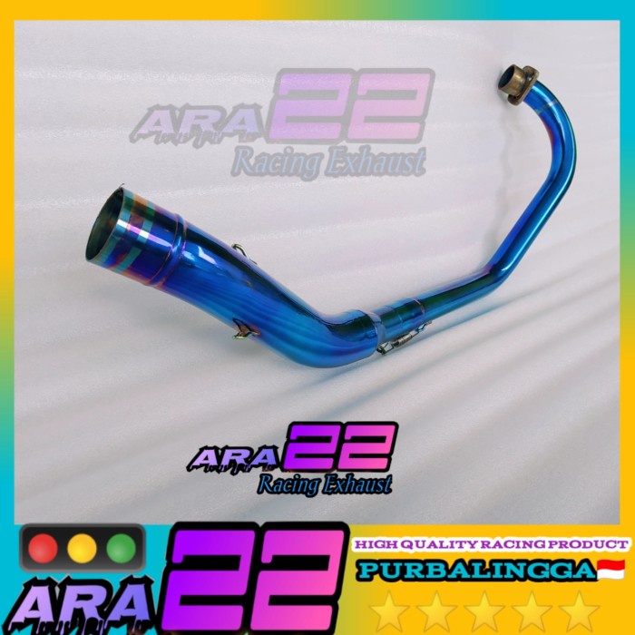 pipa leher header roll bending full blue yamaha vixion old lama stell