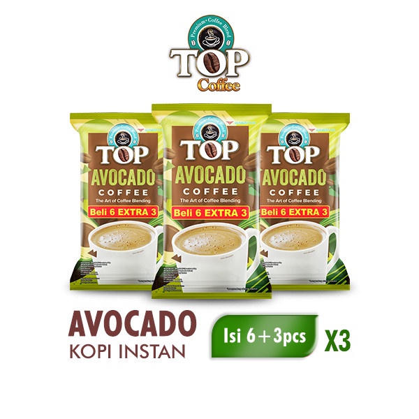 

Top Coffee Kopi Instan Avocado 20 gr isi 6 sachet x 3 pack