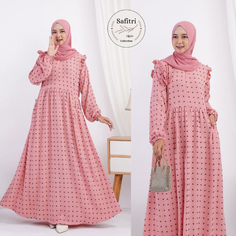 Gamis Crinkle Uragiri Terbaru Ori by Safitri Fashion