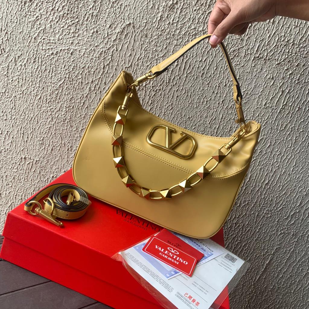 LUXY LX2262 TAS SELEMPANG WANITA VAL STUD SIGN SATCHEL LEATHER BAG FREE BOX + DUSTBAG KUALITAS VIP PLATINUM 1:1