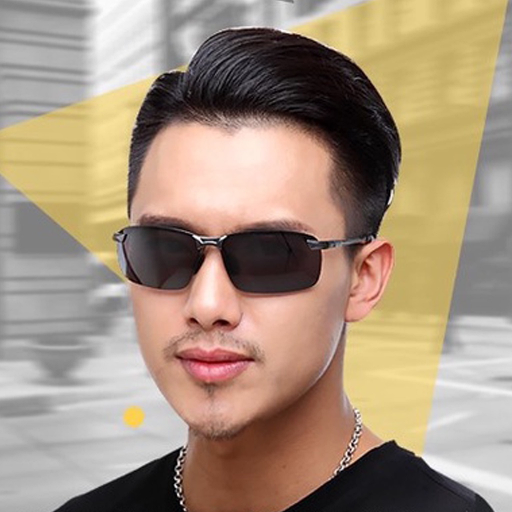 [✅COD] Kacamata Hitam Anti Radiasi Gaya Korean Style Aksesoris Fashion Sunglasses Kaca Mata Retro Polarized Photocromic Pria Cowok Korea Kece Murah Original
