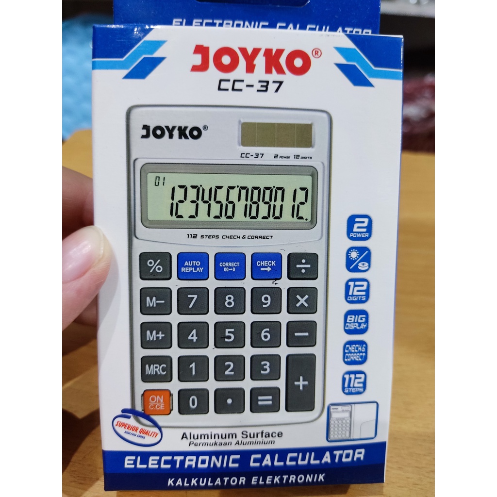 

Kalkulator Mini Joyko 12 Digit ada dompet nya CC-37