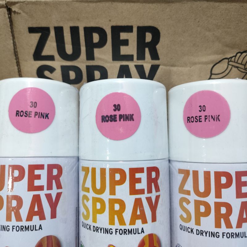 Zuper Pilox Pilok Cat Semprot Warna Rose Pink Ping Muda Glossy 30 150cc Spray Paint