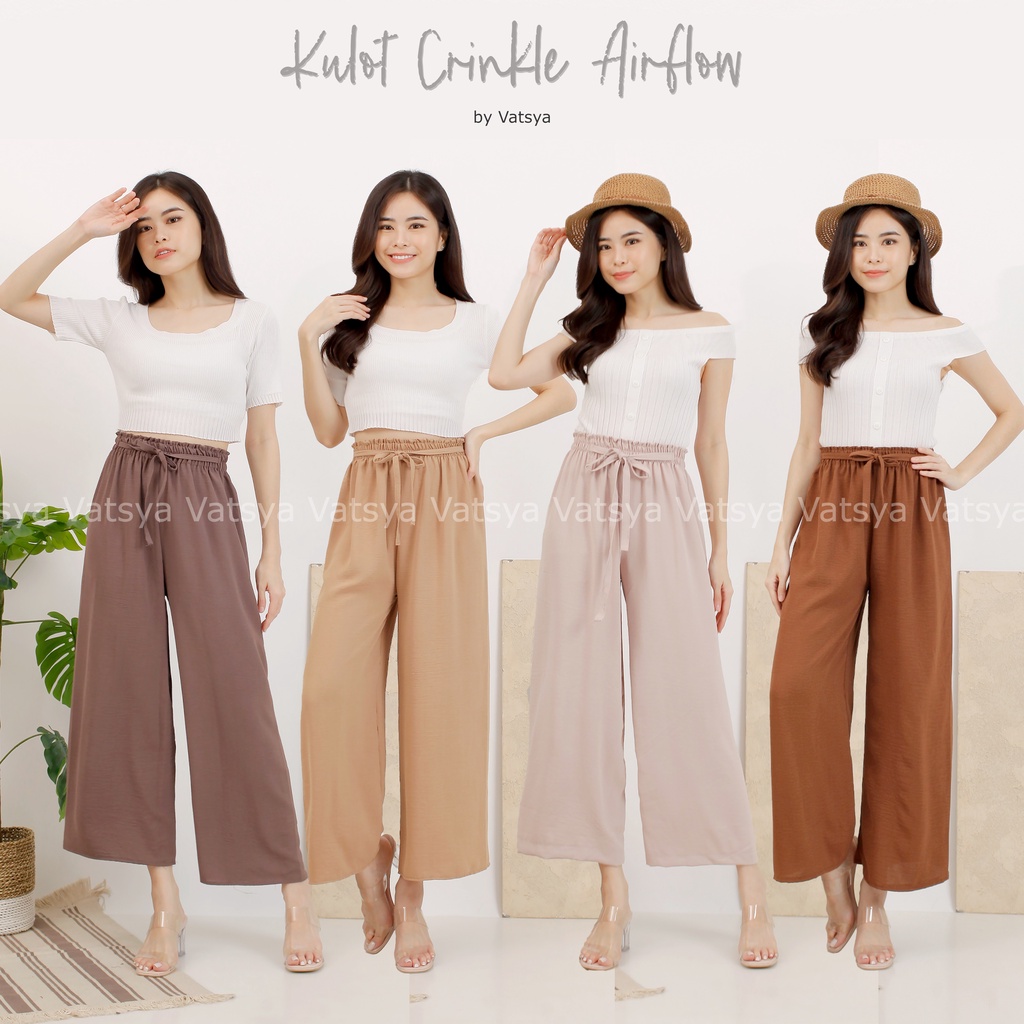 CELANA KULOT CRINKLE AIRFLOW / KULOT CRINKLE / CELANA CRINKLE / KULOT WANITA /CELANA WANITA