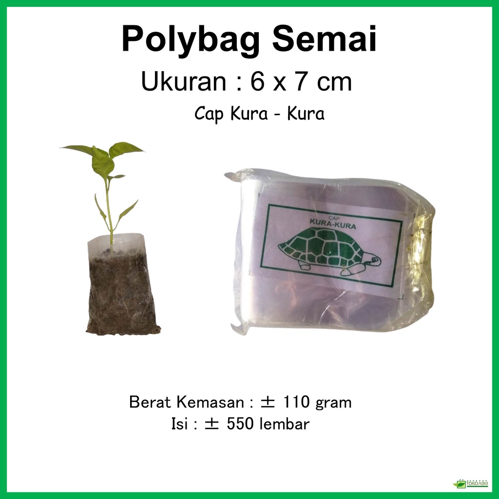 Plastik Polybag Polibag Semai PP Bening Ukuran 6x7 cm