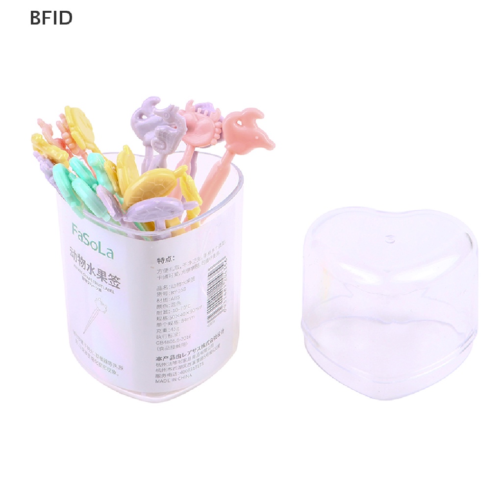 [BFID] Sweet Candy Color Mini Fruit Picks Anak Anak Lucu Kartun Dessert Forks Bento [ID]