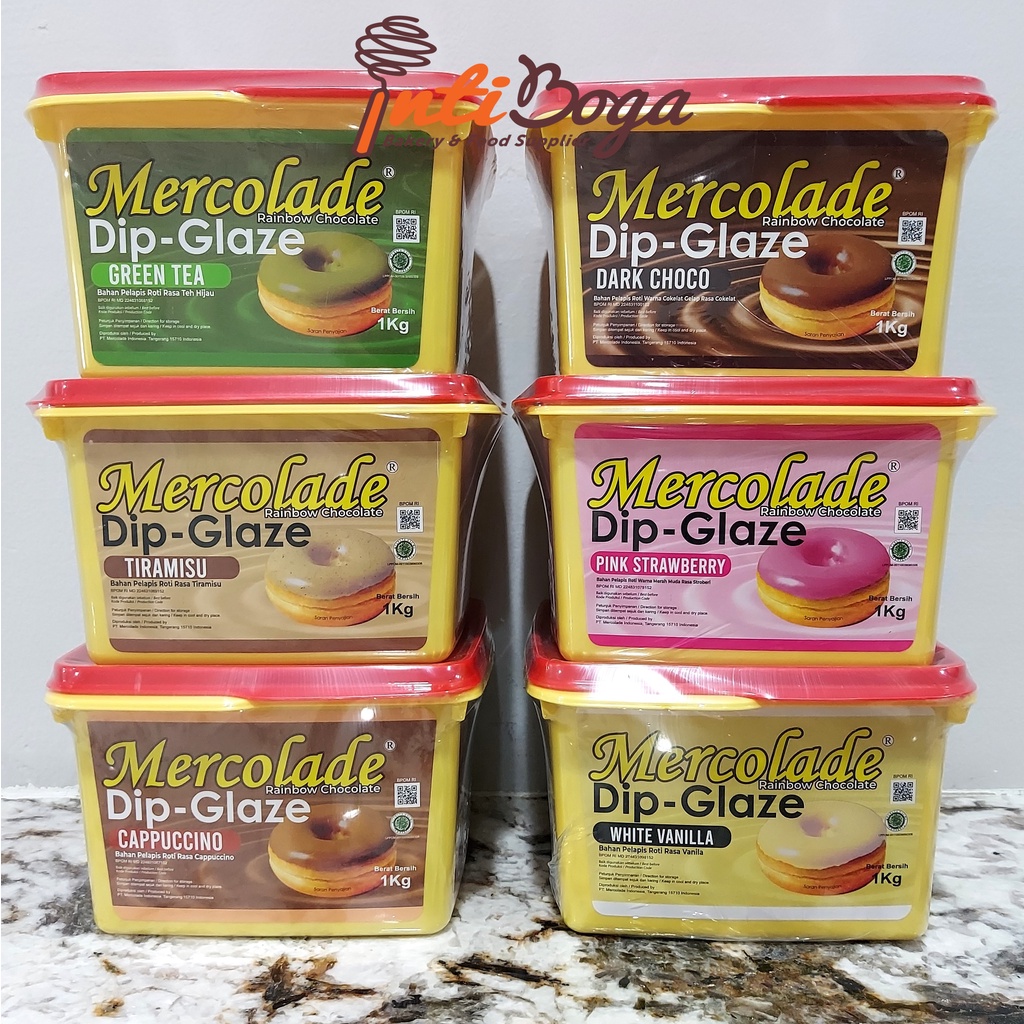 

Mercolade Dip Glaze Donat 1 Kg - Donut Topping 1Kg