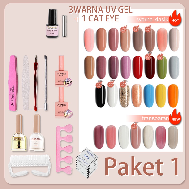 Paket Nail Art Lengkap Tanpa Lampu UV LED