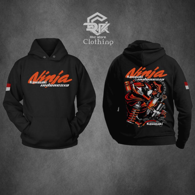 SWEATER HODIE JAKET PRIA KAWASAKI NINJA | JAKET HODIE NINJA KAWASAKI M-XXXL | BAHAN TEBAL GM 280
