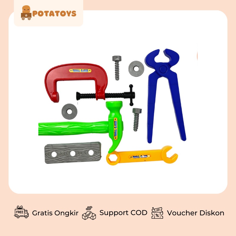 [ Potatoys ] Kids Tool Set / Mainan Anak Tools Set / Alat Pertukangan Mainan Perkakas