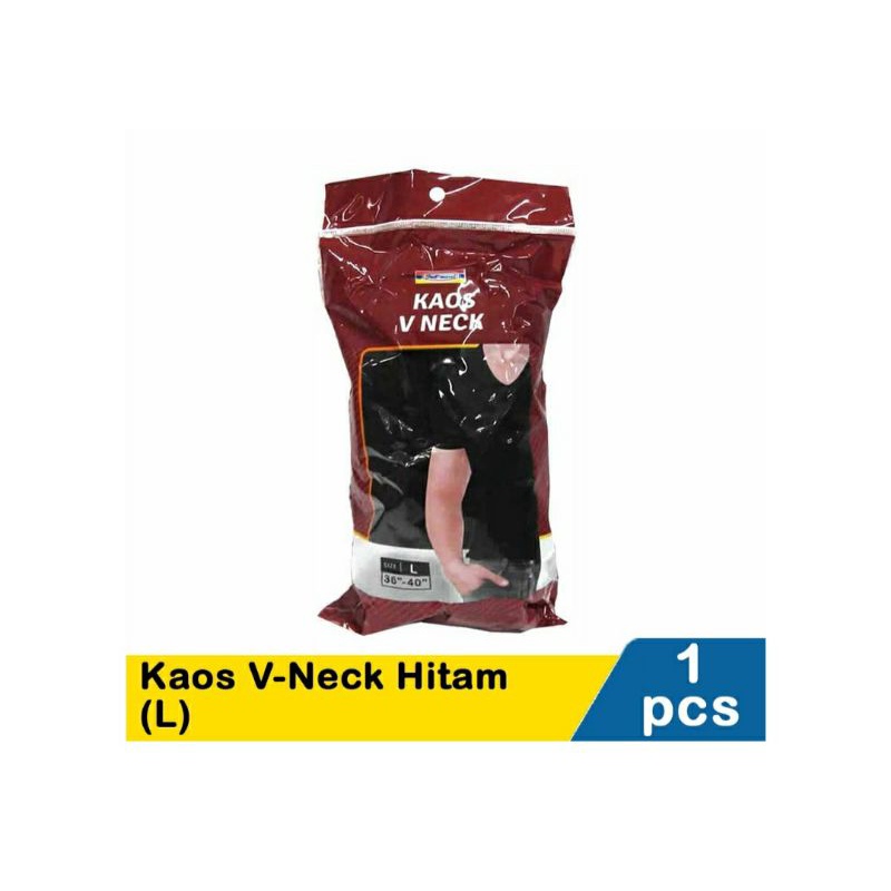 Indomaret Kaos Oblong V-Neck Hitam L