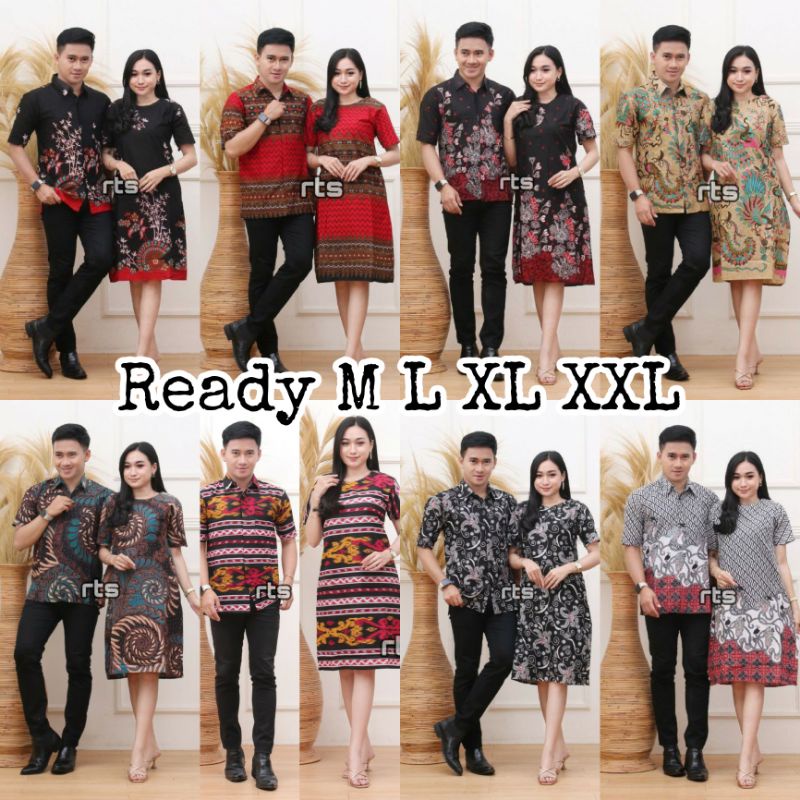 COUPLE DRES BATIK WANITA DAN PRIA KEKINIAN