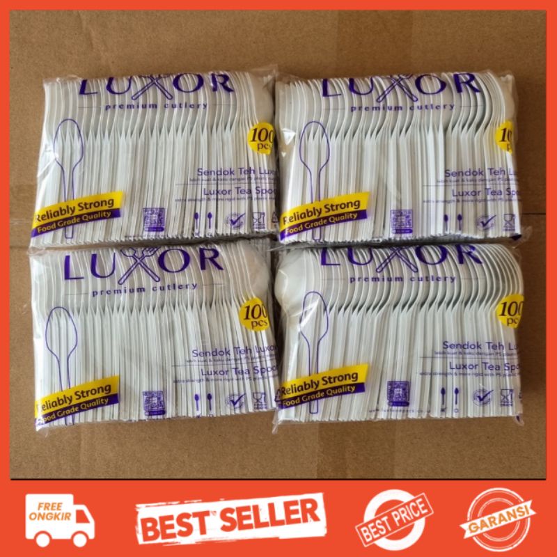 Luxor Sendok Makan Putih Sendok Makan Plastik Isi 100 pcs
