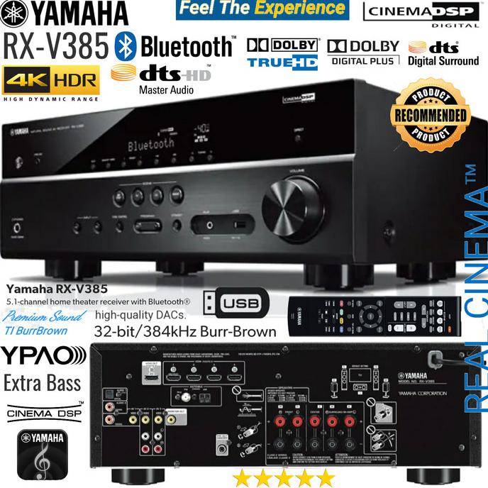 Amplifier Receiver Yamaha RX-V385 Bluetooth