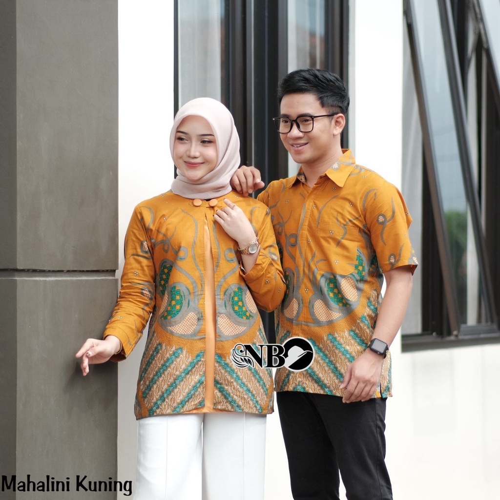 Batik Couple Modern Atasan Blouse Batik Kerja Kantor Wanita Baju Batik Wanita Couple Batik Seragam