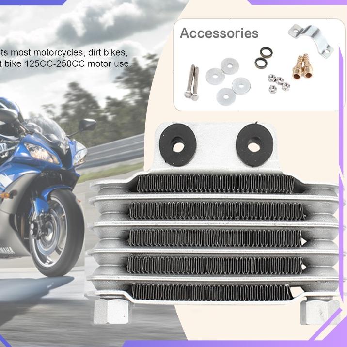 Depan Pengganti Radiator Pendingin Oli Mesin 5 Baris Engine Oil Cooler Untuk Motor 125-250cc