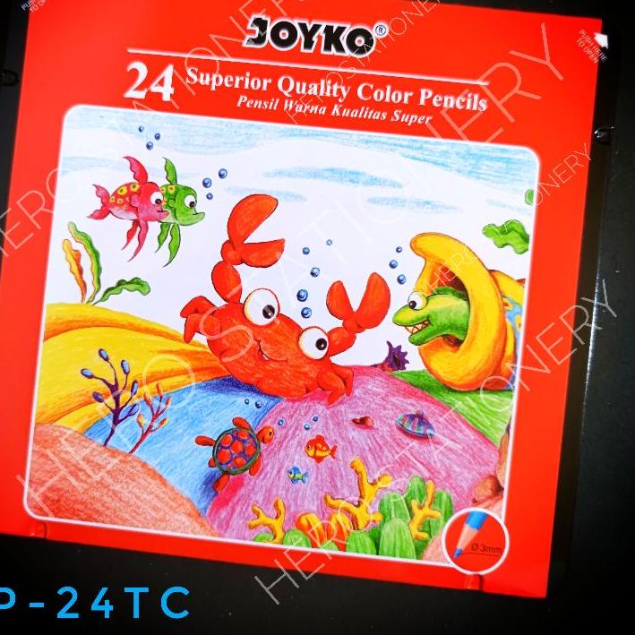 

Hot Sale Pensil warna joyko kaleng 24 warna CP-24TC