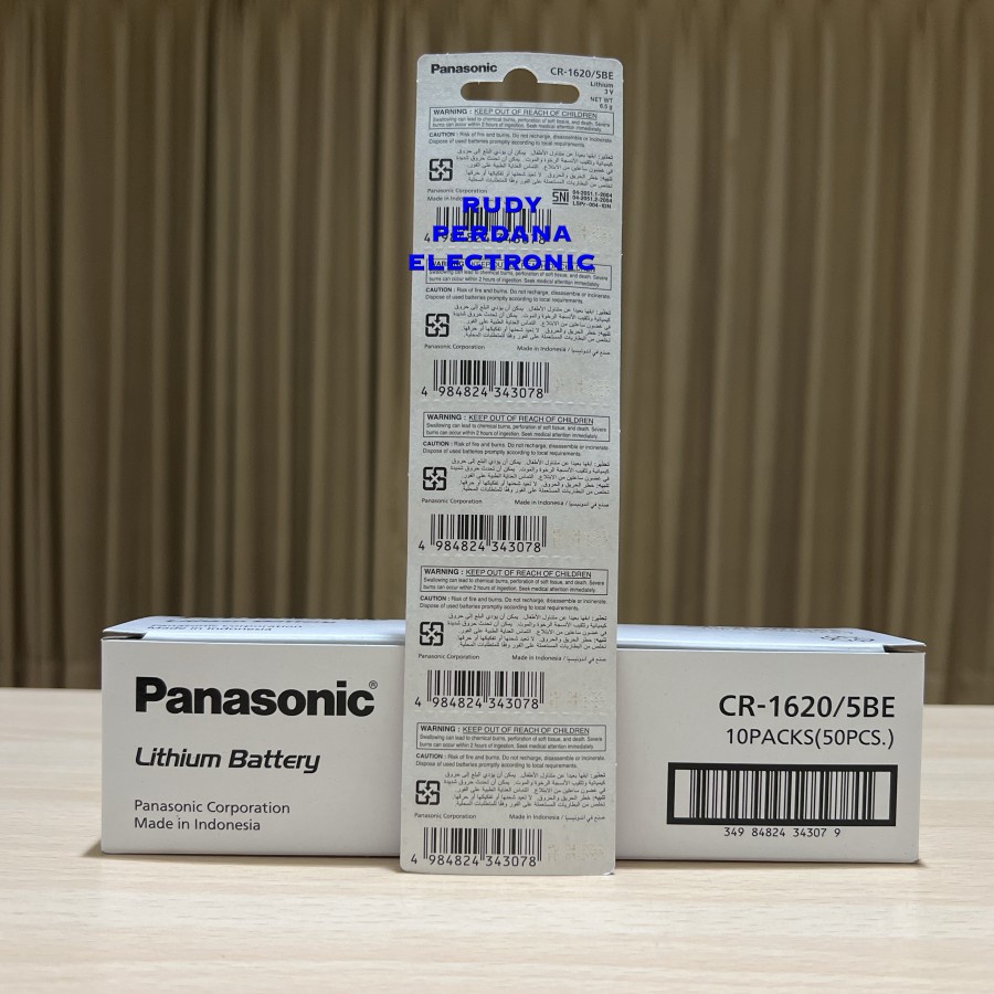 BATTERY LITHIUM 3 VOLT BATERAI COIN KANCING CR1620 CR-1620 PANASONIC