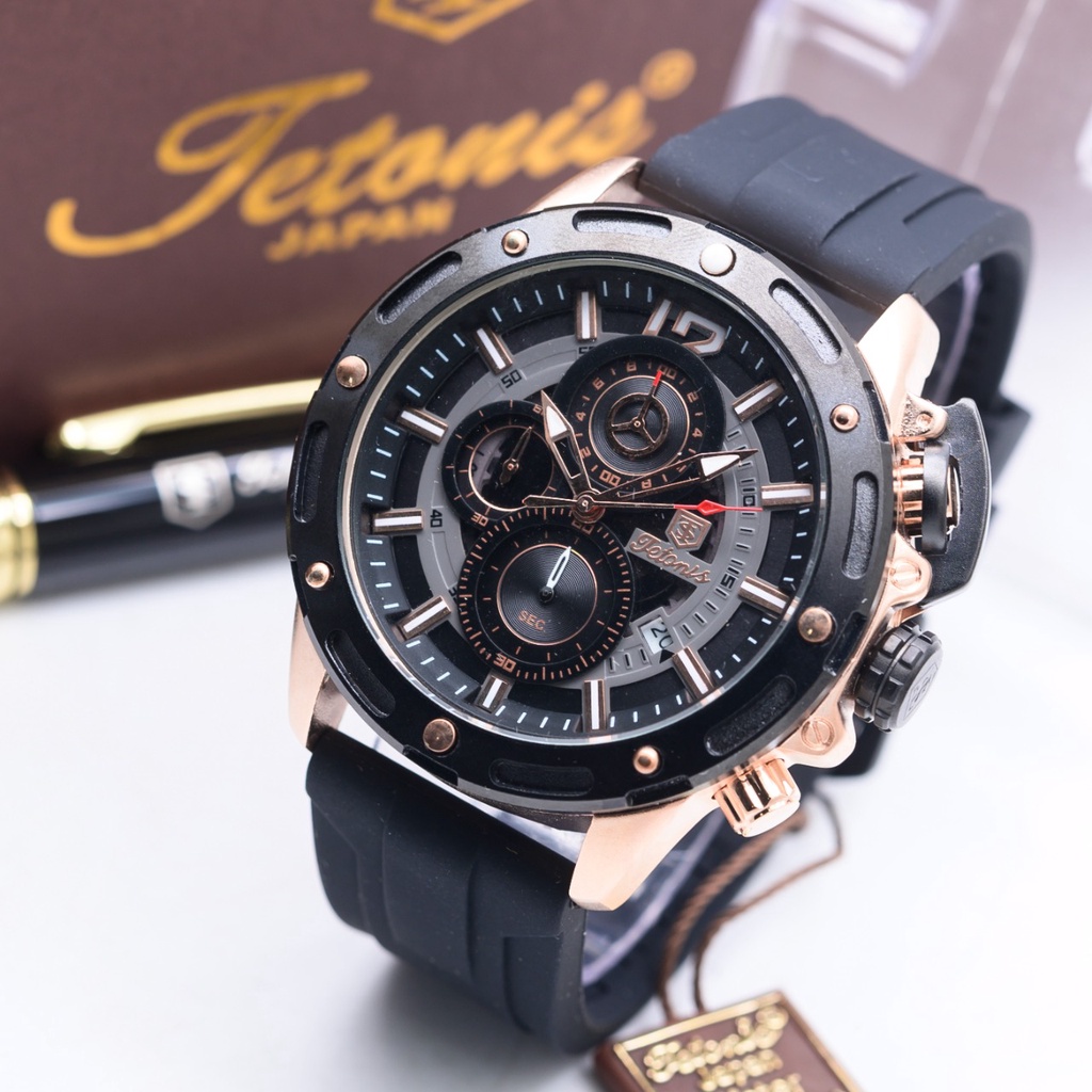 BEST SELLER JAM TANGAN PRIA TETONIS ORIGINAL R285 TALI RUBBER DM 4.8 FREE BOX PULPEN &amp; BATERAI || JAM TANGAN FASHION PRIA JAM TANGAN COWOK MURAH