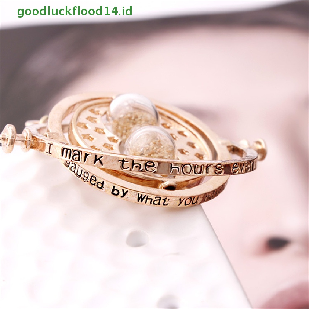 [GOOGFOUR] Jam Pasir Kalung Untuk Perempuan Mode Baru Vintage Emas Rantai Liontin Kalung [TOP]