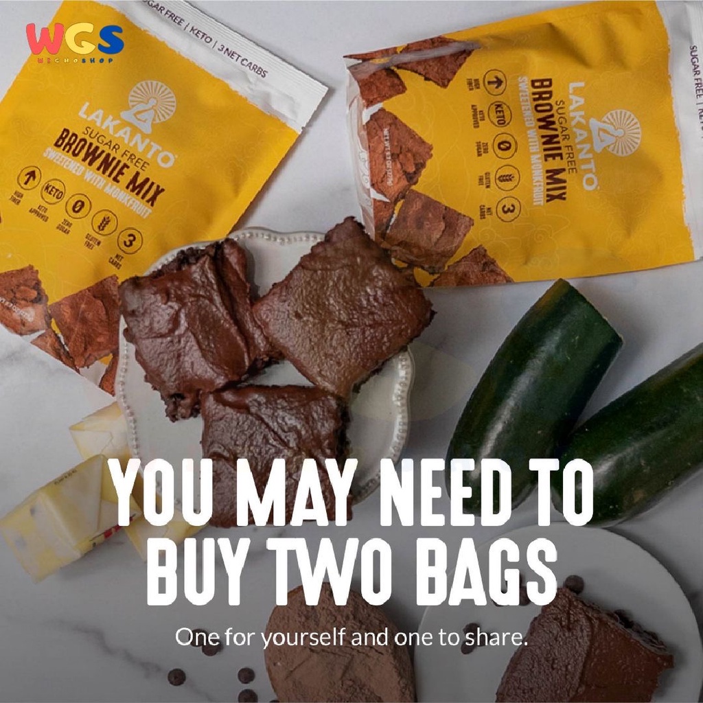 Lakanto Brownie Mix Sweetened With Monkfruit Sugar Free Keto 275g