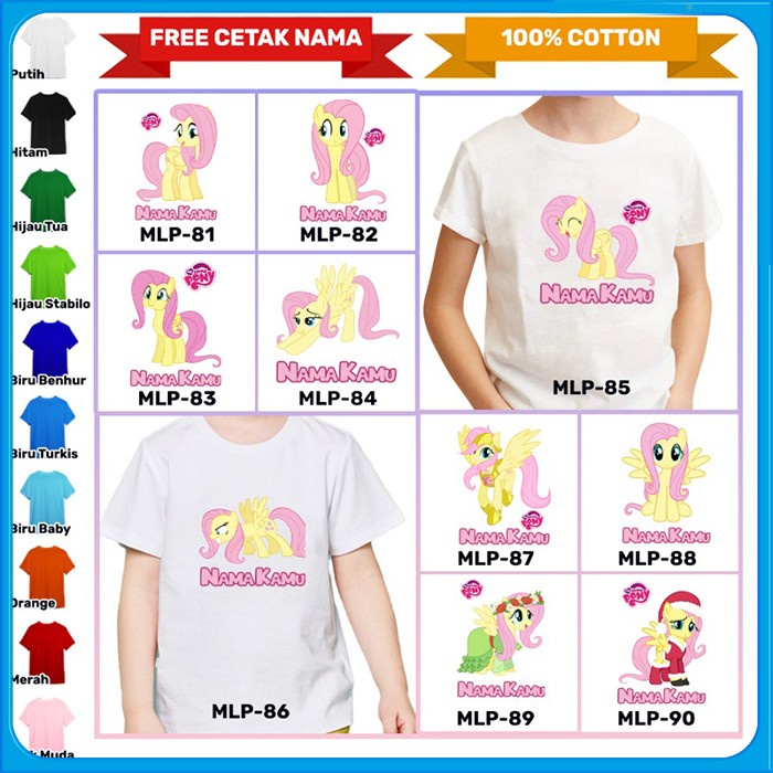 BAJU KAOS ANAK MY LITTLE PONNY BANYAK MOTIF (FREE TULISAN/NAMA) PART 1