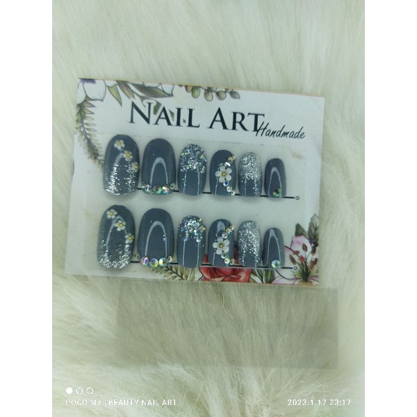 kukupalsu abu2/silver 12 pcs lengkap dgn lem