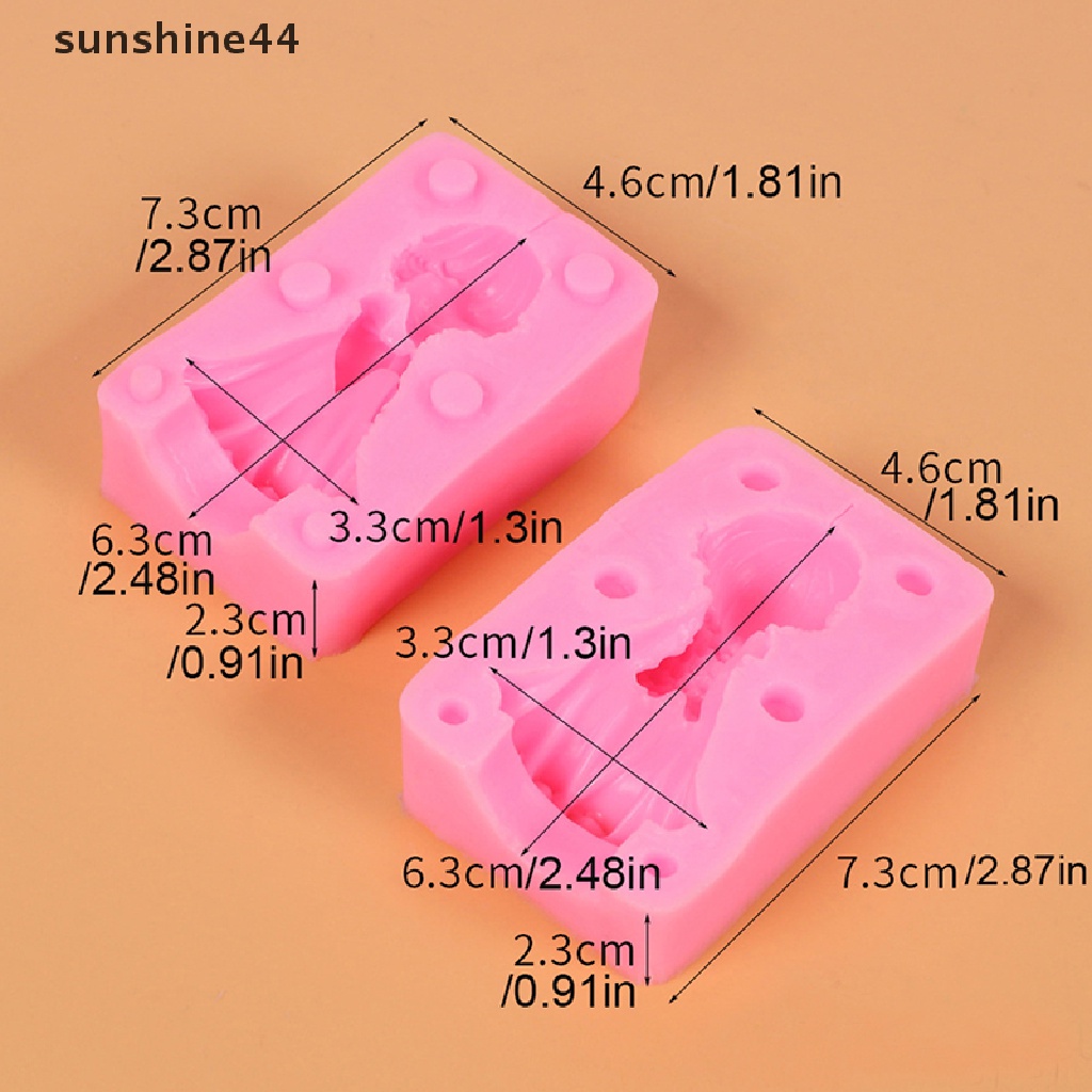 Sunshine 3D Angel Girl Boy Silicone Mold Cake Topper Cetakan Dekorasi Kue Ulang Tahun Bayi.