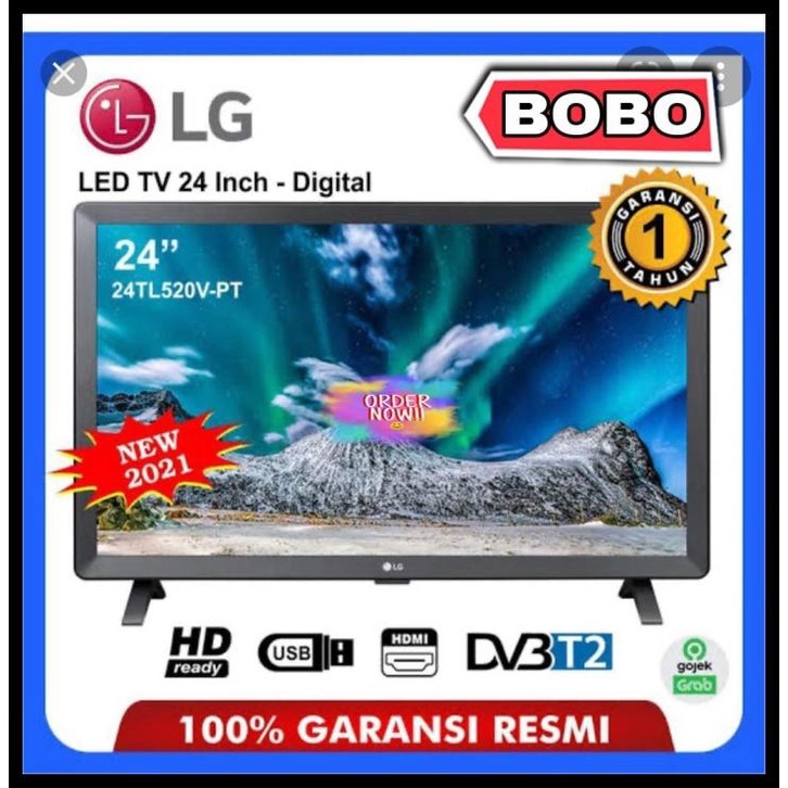 Lg Led Tv Digital 24Tl520V-Pt 24 Inch Monitor Tv New Garansi Resmi