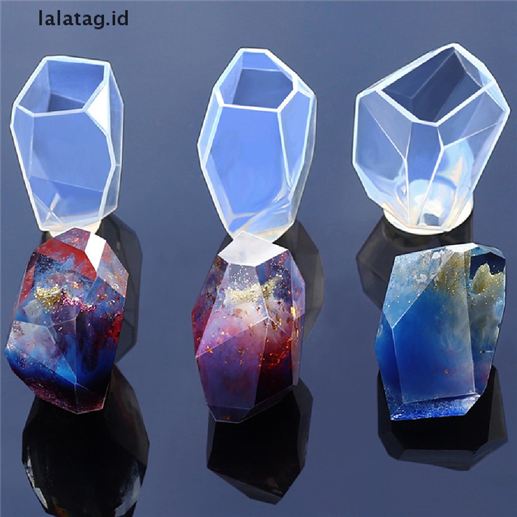 [lalatag] 1pc Cetakan Sabun Kristal Irregular Geometric Mold Silicone Resin Ornaments Craft [ID]