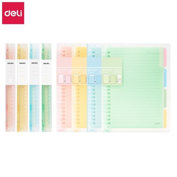 

DELI BUKU NOTEBOOK BINDER LOOSE LEAF A5/B5 60 HALAMAN QHA560 QHB560