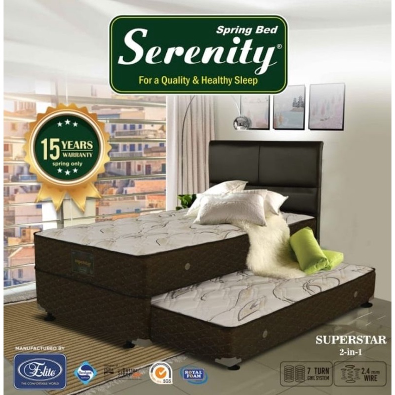 Elite Serenity Sorong 2in1 (new model  2023) model type terbaru: 2in1/Sorong Springbed  Elite Sereni