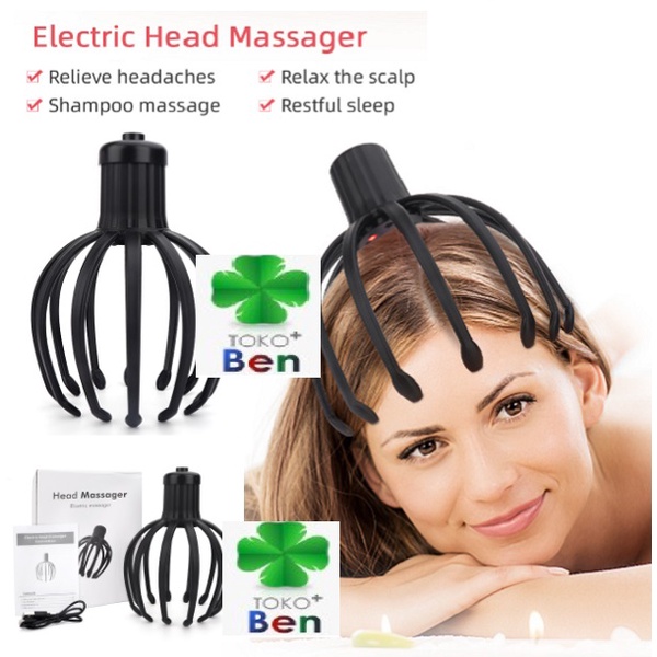 Terapi pijat kepala elektrik 12claw/bakoma kepala