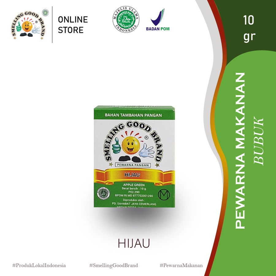 

Pewarna Makanan Bubuk SmellingGood 10 gr - Hijau