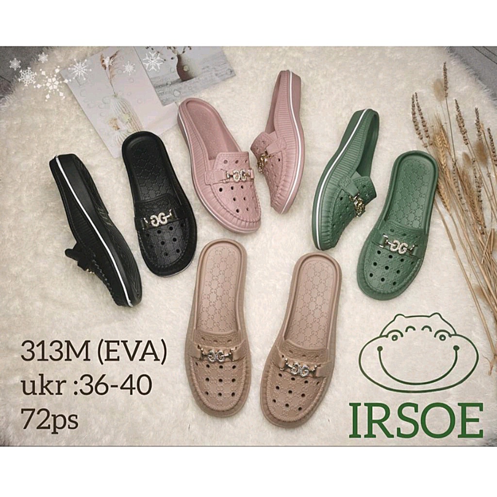 Sandal Karet Jelly Wanita Selop Irsoe | Sendal Sepatu Irsoe Karet Cewe Jelly