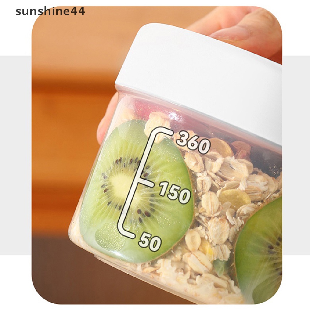 Wadah Gelas Salad Buah Dan Sayur Portabel Sunshine360/560Ml Dengan Penutup Sendok.