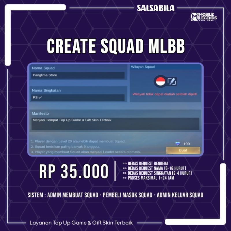 Harga Create Squad Ml Terbaru Mei 2023 |BigGo Indonesia