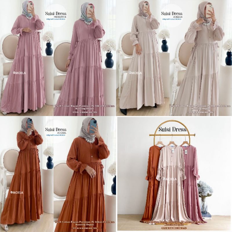 Suisi Dress Gamis Jumbo Allsize Busui Premium Catton Rayon Original Moela Berlabel