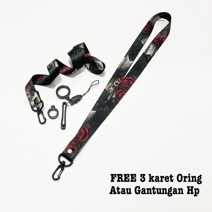 

Baru Billwaz | Lanyard motif red bunga by Billwaz
